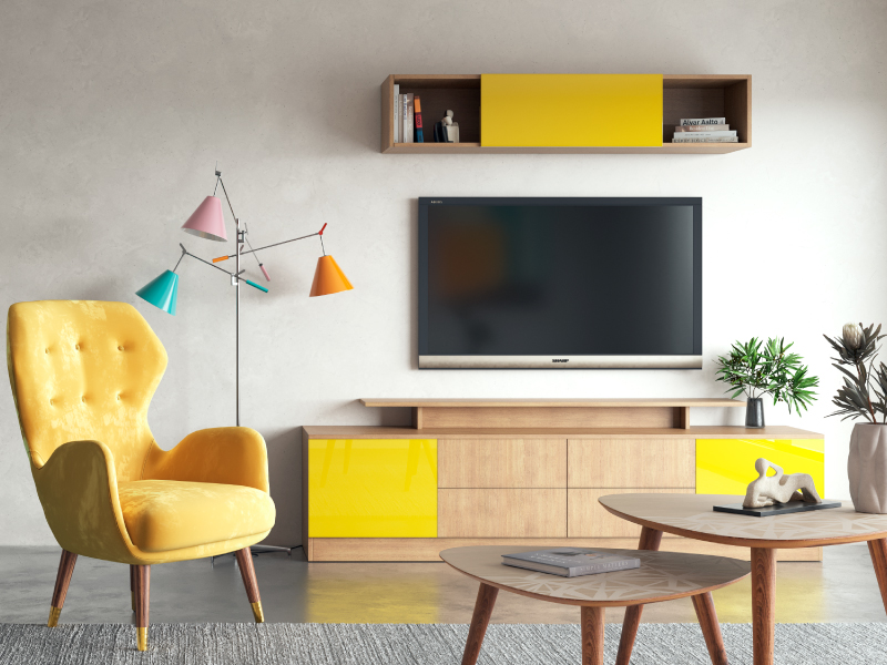 Spacious living room interior