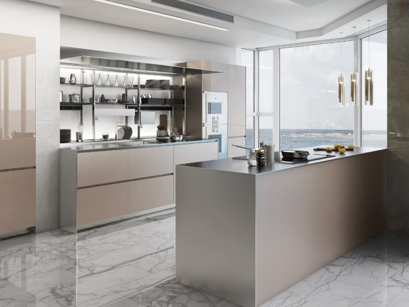 Straight modular kitchen